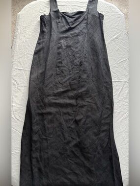 Finity Black Maxi Dress with Square Neck